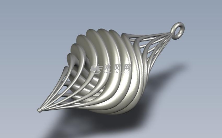 黄金吊坠轴测图