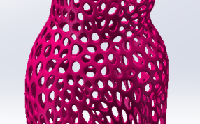 镂空小猫粉色材料效果图