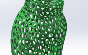 镂空小猫绿色材料效果图
