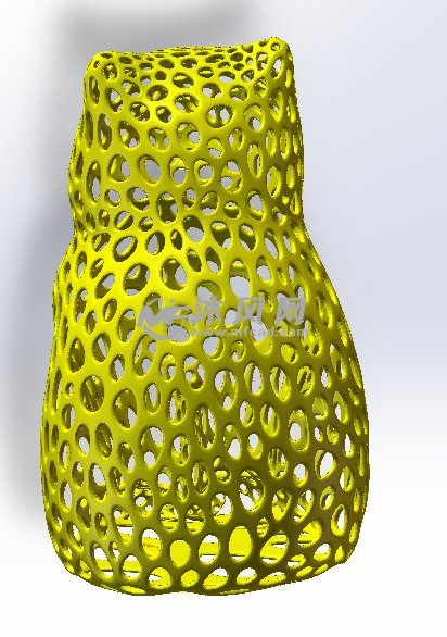 镂空小猫黄色材料效果图