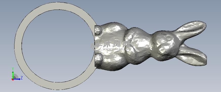 指环兔子正视图