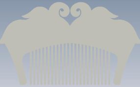 古典梳子模型正视图