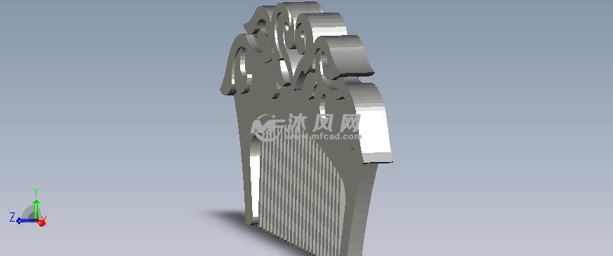 古典梳子模型侧视图