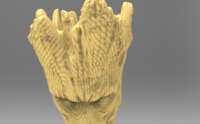 树人格鲁特花盆正视图