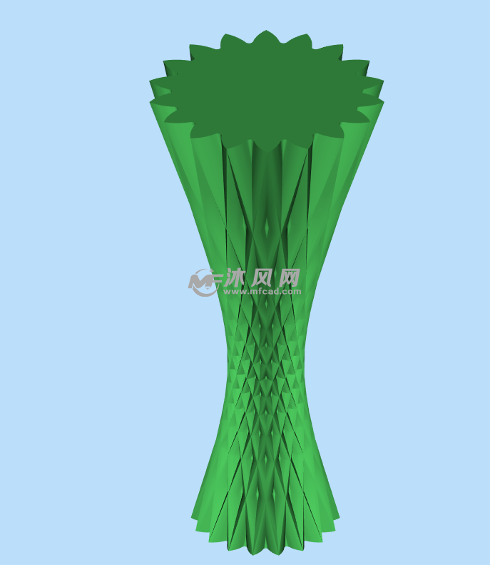 三角形花纹的花瓶模型