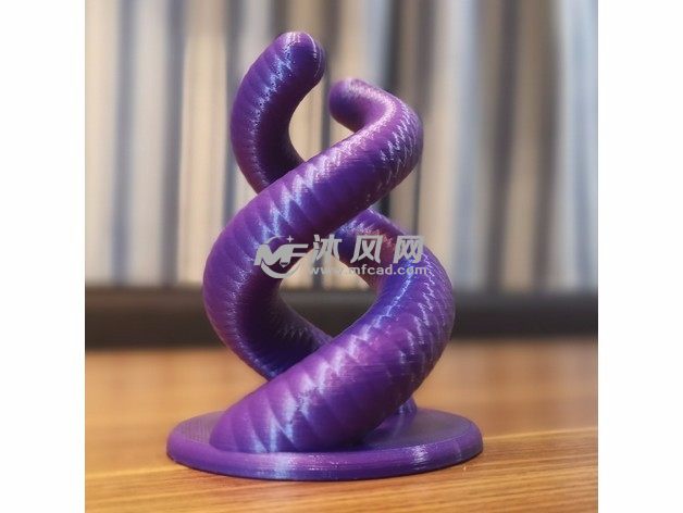 双螺旋笔架正视图