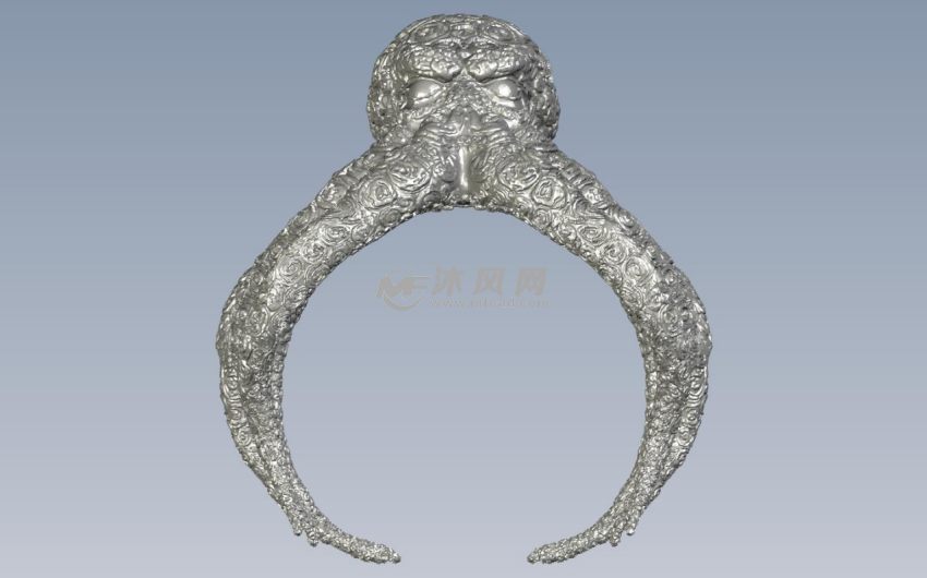 章鱼戒指设计正视图