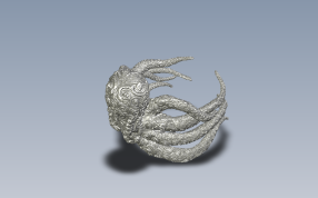 章鱼戒指设计轴测图