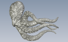 章鱼戒指设计侧视图