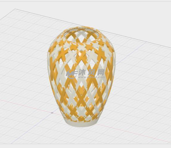 艺术花瓶轴测图