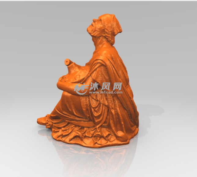 老妇人与花瓶渲染