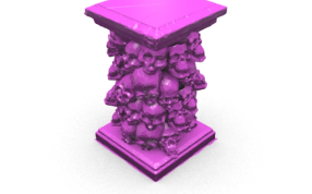 骷髅烛台模型图