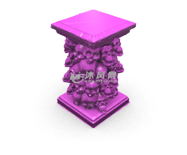 骷髅烛台模型图