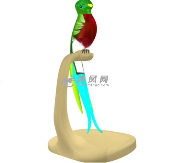 凤尾绿咬鹃效果图