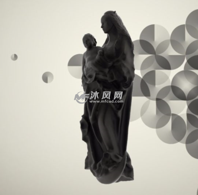 少女和婴儿侧视图