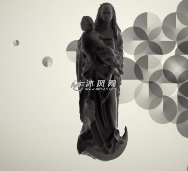 少女和婴儿外形图