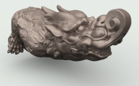 神兽的头像轴测图