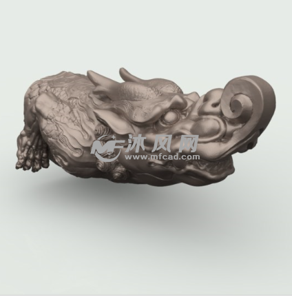 神兽的头像轴测图