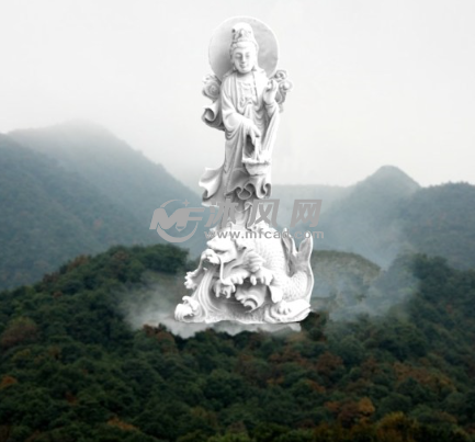 观音造型模型效果图