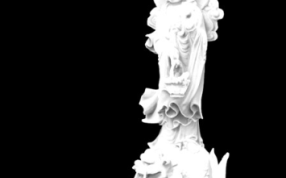 观音造型模型侧视图