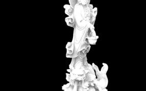 观音造型模型外形图