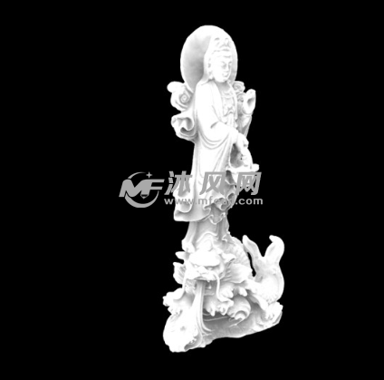 观音造型模型外形图