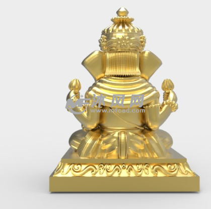 甘尼萨金像后视图