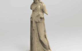 嘉士伯座神像侧视图