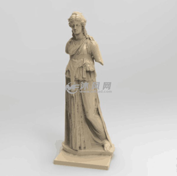 嘉士伯座神像侧视图