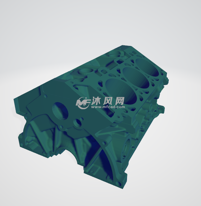 发动机缸体轴测图