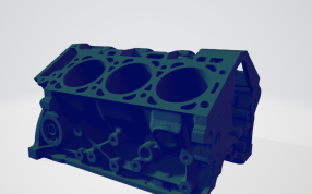 发动机缸体模型