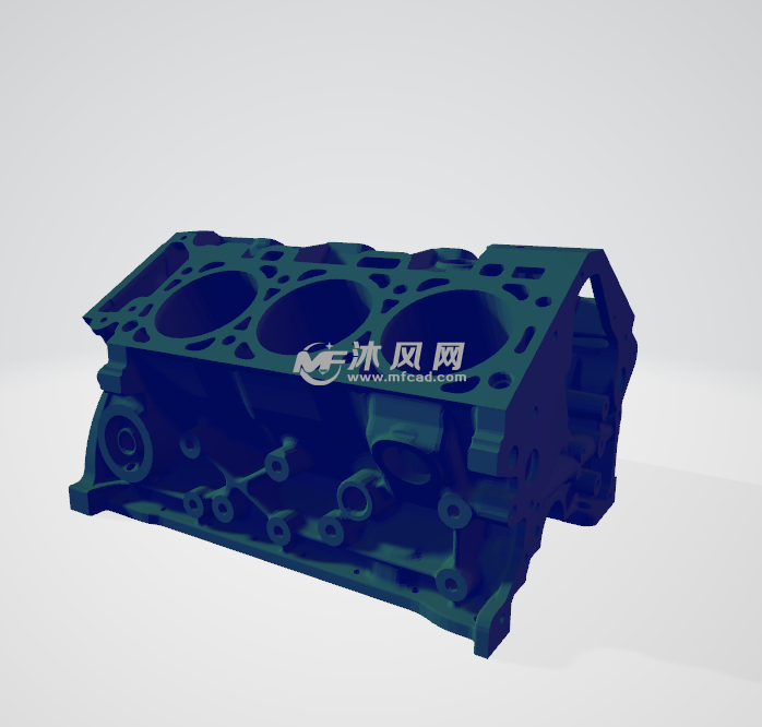 发动机缸体模型