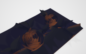 紫色妖姬花轴测图