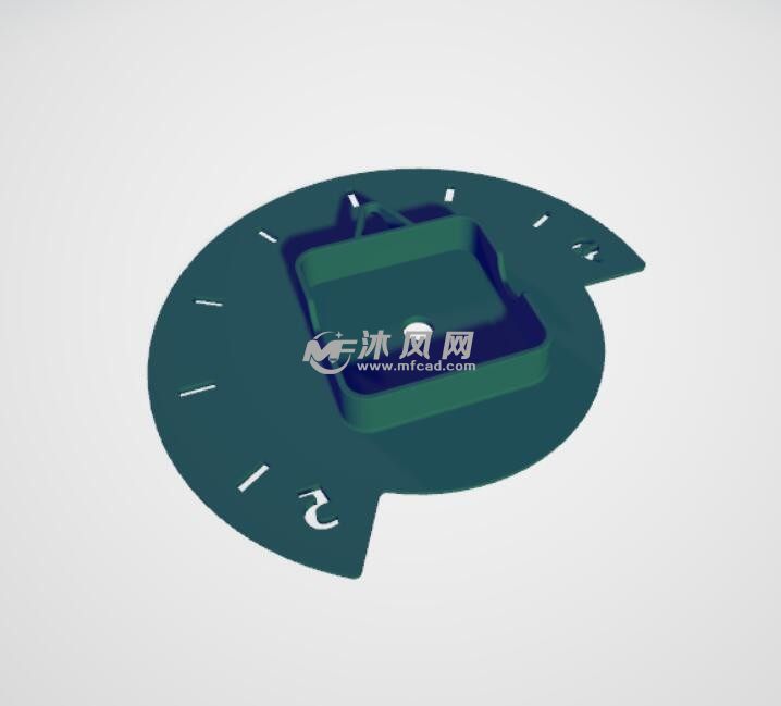 墙挂式时钟轴测图