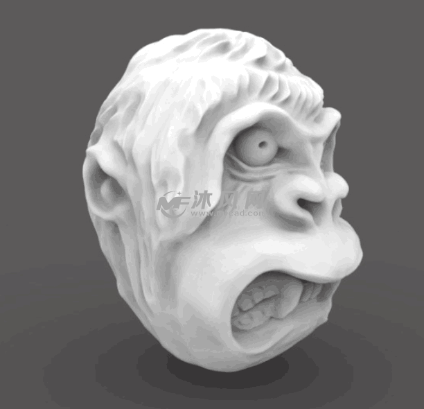 核雕的金刚猴头效果图