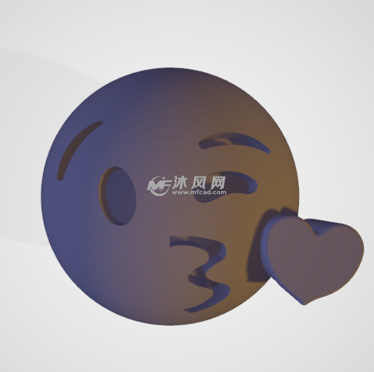 亲亲表情正视图