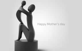 母亲节雕塑渲染图