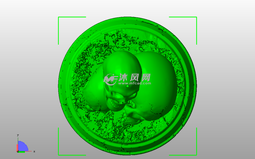 骷髅头摆件俯视图