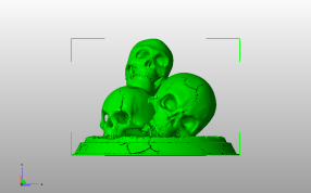 骷髅头摆件主视图