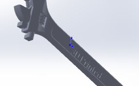 活口扳手轴测图