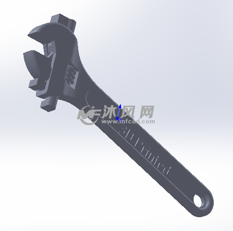 活口扳手轴测图