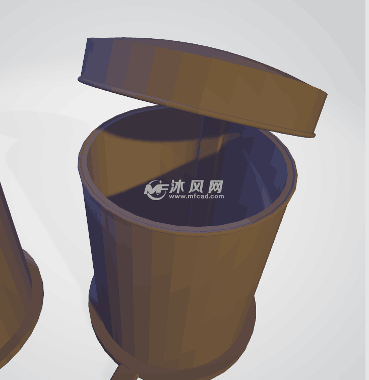 垃圾箱打开状态