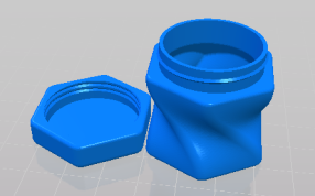 带瓶盖的瓶子的正视图