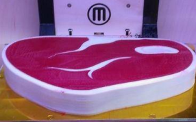 打印出来的牛排模型