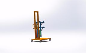 手推电动对位升降车背面