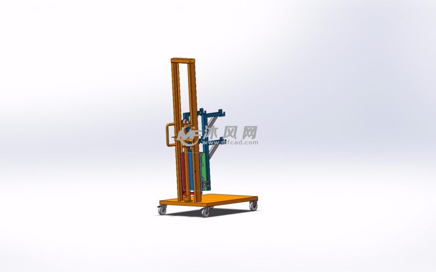 手推电动对位升降车背面