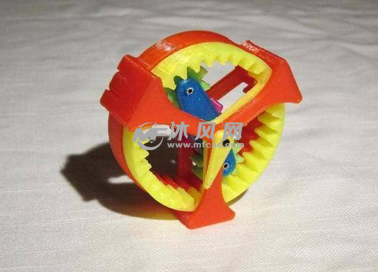 活动的齿轮打印成品图