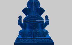 佛像模型后视图