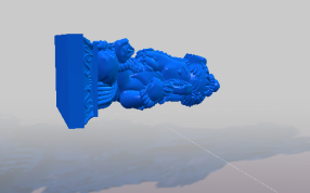 佛像模型侧视图