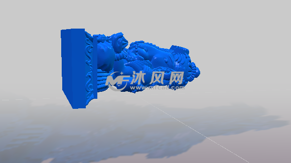 佛像模型侧视图